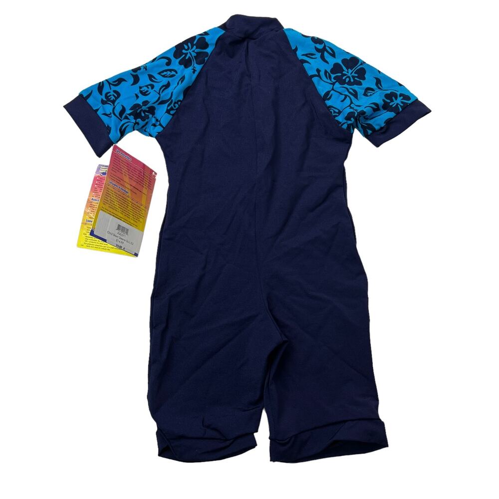 Radicool Skins 100+SPF Short Sleeve Swim Suit Blue NWT Toddler Kids 2, US 2T - Picture 2 of 5